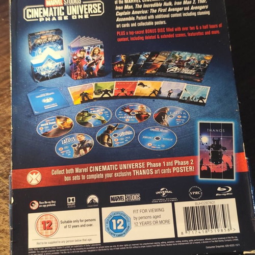 Marvel Studios Cinematic Universe Phase One Blu-Ray used, adventure fantasy