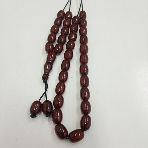 Fatouran modern komboloi worry beads, brown