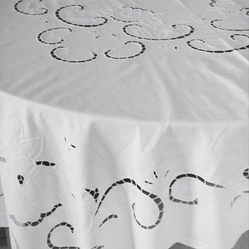 Collectible handmade cutwork tablecloth 50 years like new