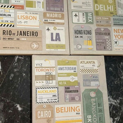 Travel frames set of 3 like new, 25x25 cm each