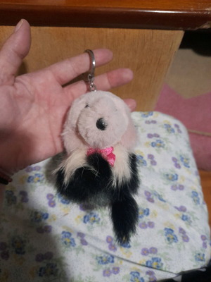 Vintage dog keychain used
