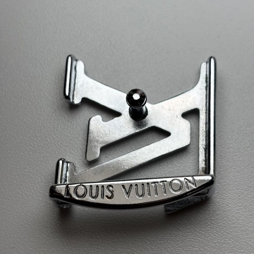 Louis Vuitton LV belt buckle, silver