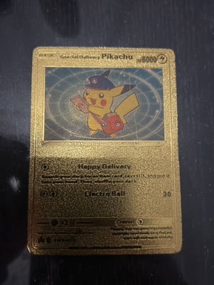 Gold Delivery Pikachu card like new