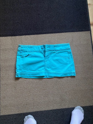 A-Style skirt blue short denim used, size S