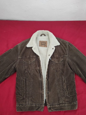 Levi's Type III Sherpa Trucker Jacket καφέ κοτλέ καινούργιο