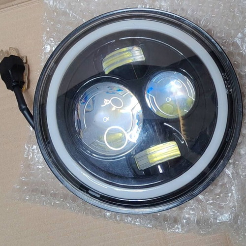 7-inch RGB LED headlights for Jeep Wrangler JK LJ Lada Niva Golf 2 Cherokee, used, 3 pcs with defects