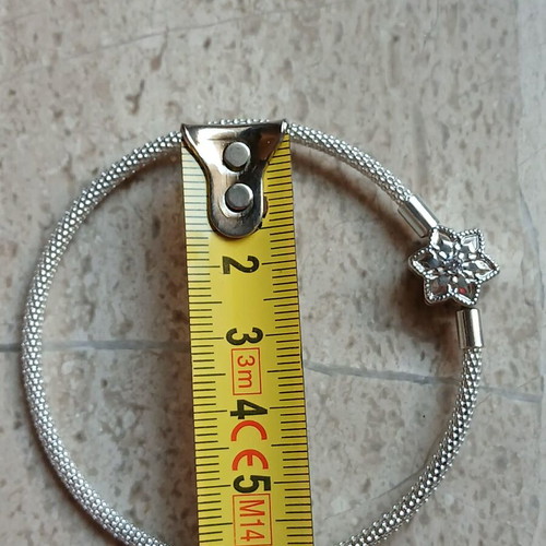 Pandora Moments Bright Snowflake mesh bracelet silver new