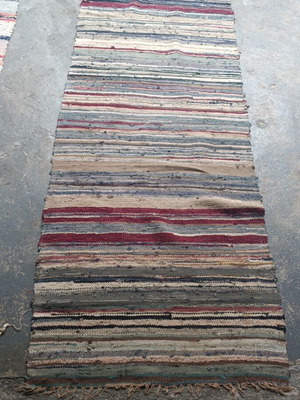 Handmade rag rug like new 2.54x78