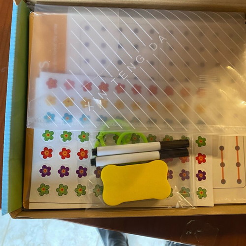 Activity book with geometric shapes new, reusable