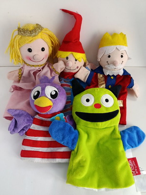 Puppet dolls like new, set of 5 pieces