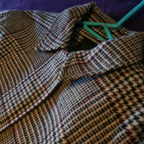 Zara wool bomber jacket checked new, size Large