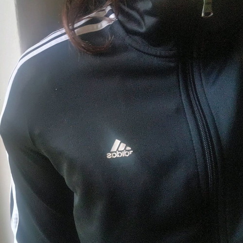 Adidas jacket black like new, size S