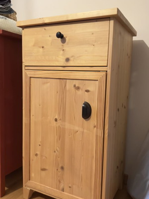 Handmade vertical furniture with drawer and cabinet, like new