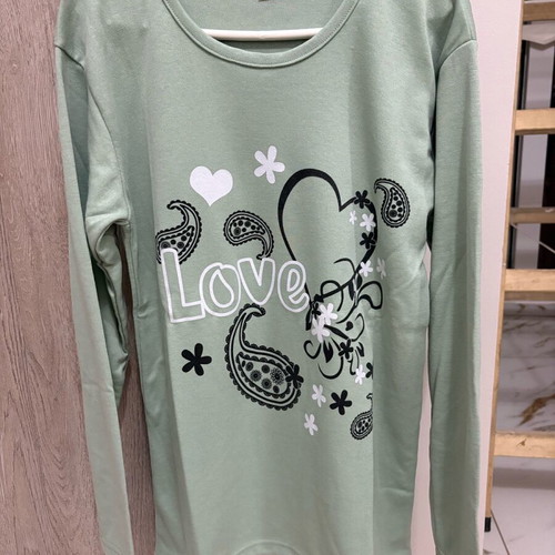 Pajama set Medium new, white and green