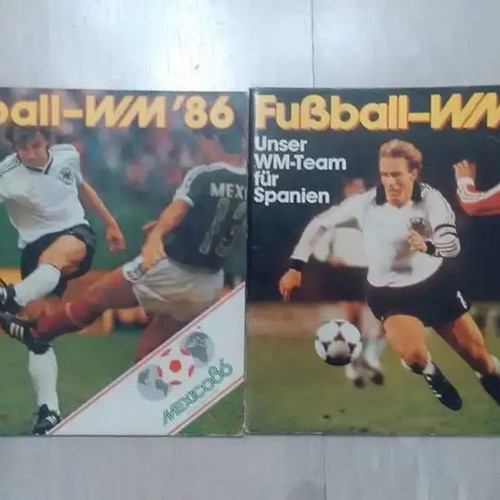 2 Albums with stickers World Cup 82 and 86 not Panini