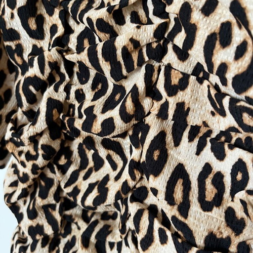 H&M Leopard Dress Draped New, Excellent Fit, XS