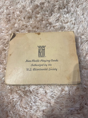 Kem Bicentennial Plastic Playing Cards new, collectible vintage case