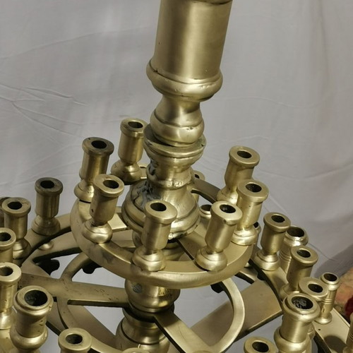 Brass candle stand used, 50 candles, 1950 era