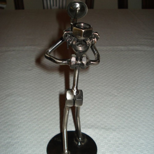 Metal decorative item used 18cm 12cm 6cm 250g