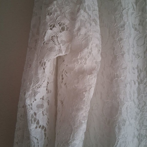 White lace blouse with lining, size XXXL / 46 / 18