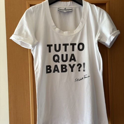 Elisabetta Franchi T-shirt like new, black and white, size S