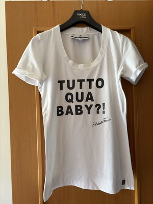 Elisabetta Franchi T-shirt like new, black and white, size S