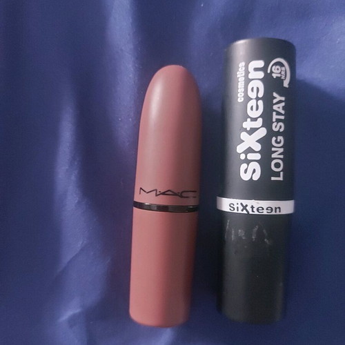 Mac 42 Whirl Matte and Sixteen lipsticks used, regular size