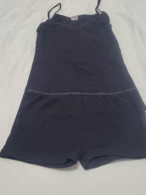 Black cotton shorts and tank top set, size small