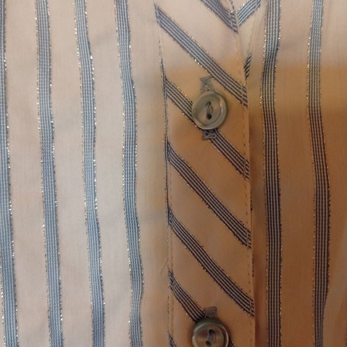 Zara summer shirt used, white and blue, size S