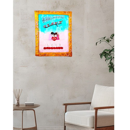 Handmade Saint Valentine frame "The Melody of Love" new