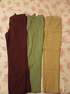 Pink Woman chinos new, size M 38 10, set of three