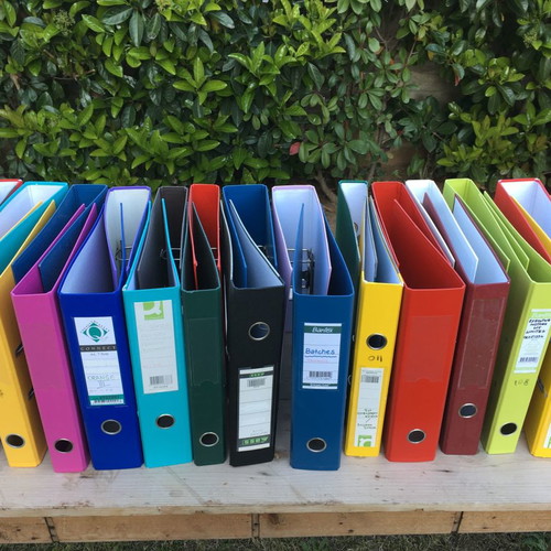 Folders used, about 100 pieces