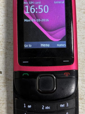 Nokia C2-05 used, red, with memory card and headphones