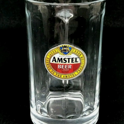 Amstel beer glasses set of 4 like new, large