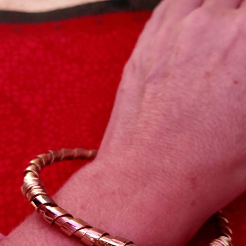 Bracelet solid gold-plated steel like new, vintage 60s