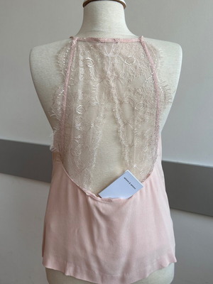 Samsoe Samsoe new lace top pastel pink, size M
