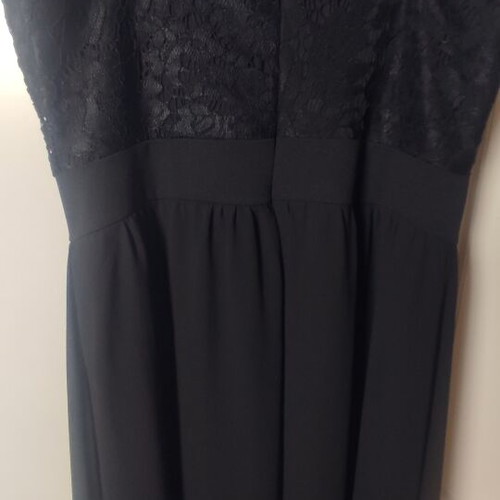 Maxi dress black lace with slit, like new, size S/M by Artisti Italiani