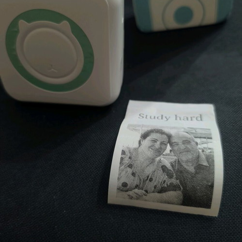 Portable mini printer new, inkless with black and white printing