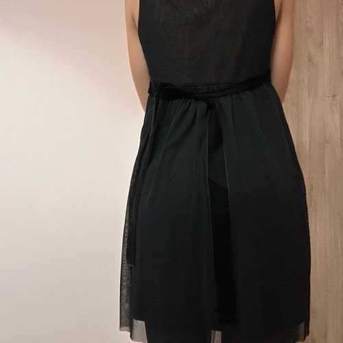 Rinascimento evening dress like new, black with gold details