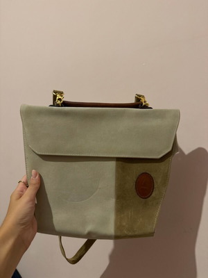 Crossbody bag beige with rubber texture like new vintage