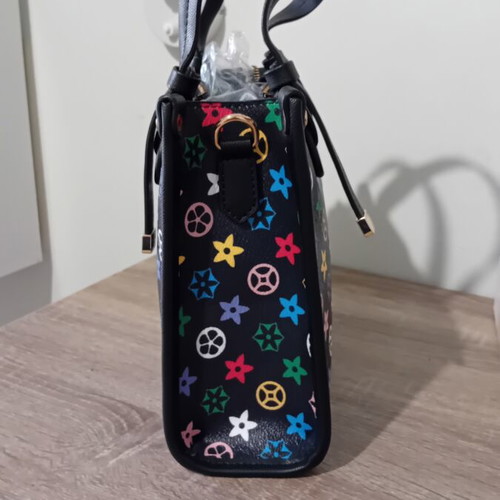 A To Z Greek Mini Handbag like new with colorful geometric patterns