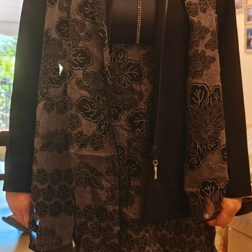 Vintage Mia Italy jacket used, size XL, black, two fabrics