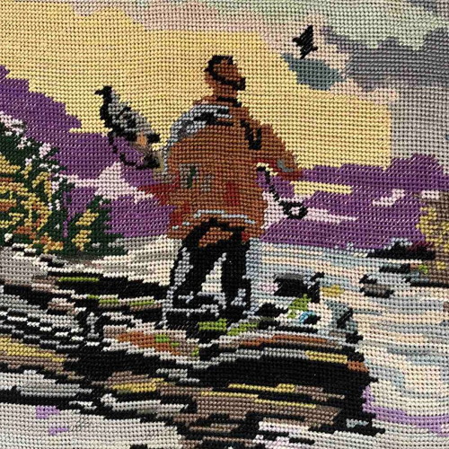 Handmade embroidery The Hunter like new
