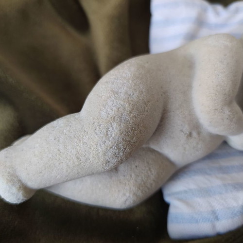 Limestone sleeping newborn baby figurine like new