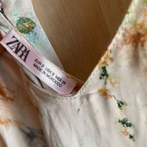 Zara satin dress new, size S, white