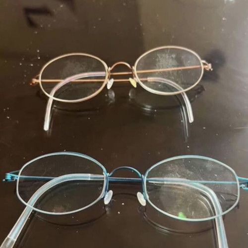 Lindberg children's titanium glasses like new, pink and turquoise