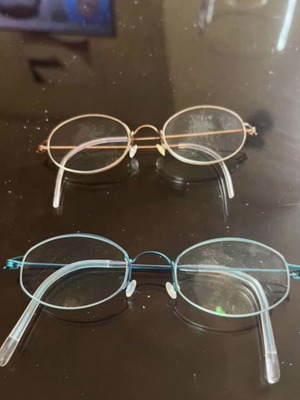 Lindberg children's titanium glasses like new, pink and turquoise