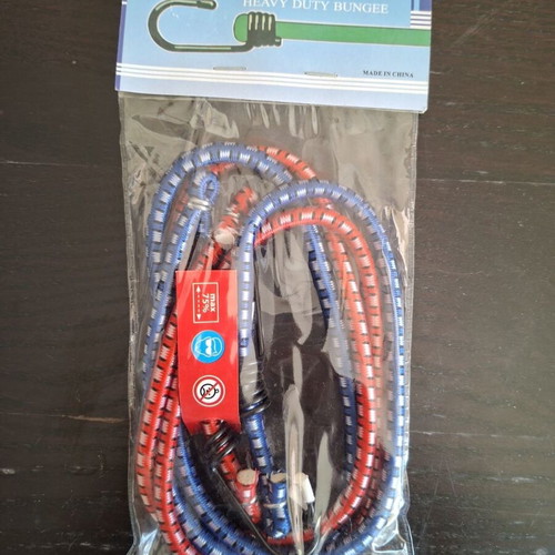 Bungee cords 8mm x 1m with 2 metal hooks new