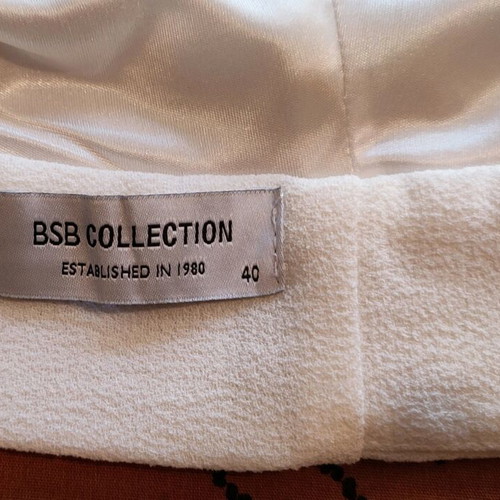 Neckholder top BSB like new, ivory, size 40