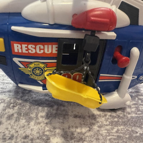 Dickie Toys Rescue Helicopter toy used with rotating rotor and winch